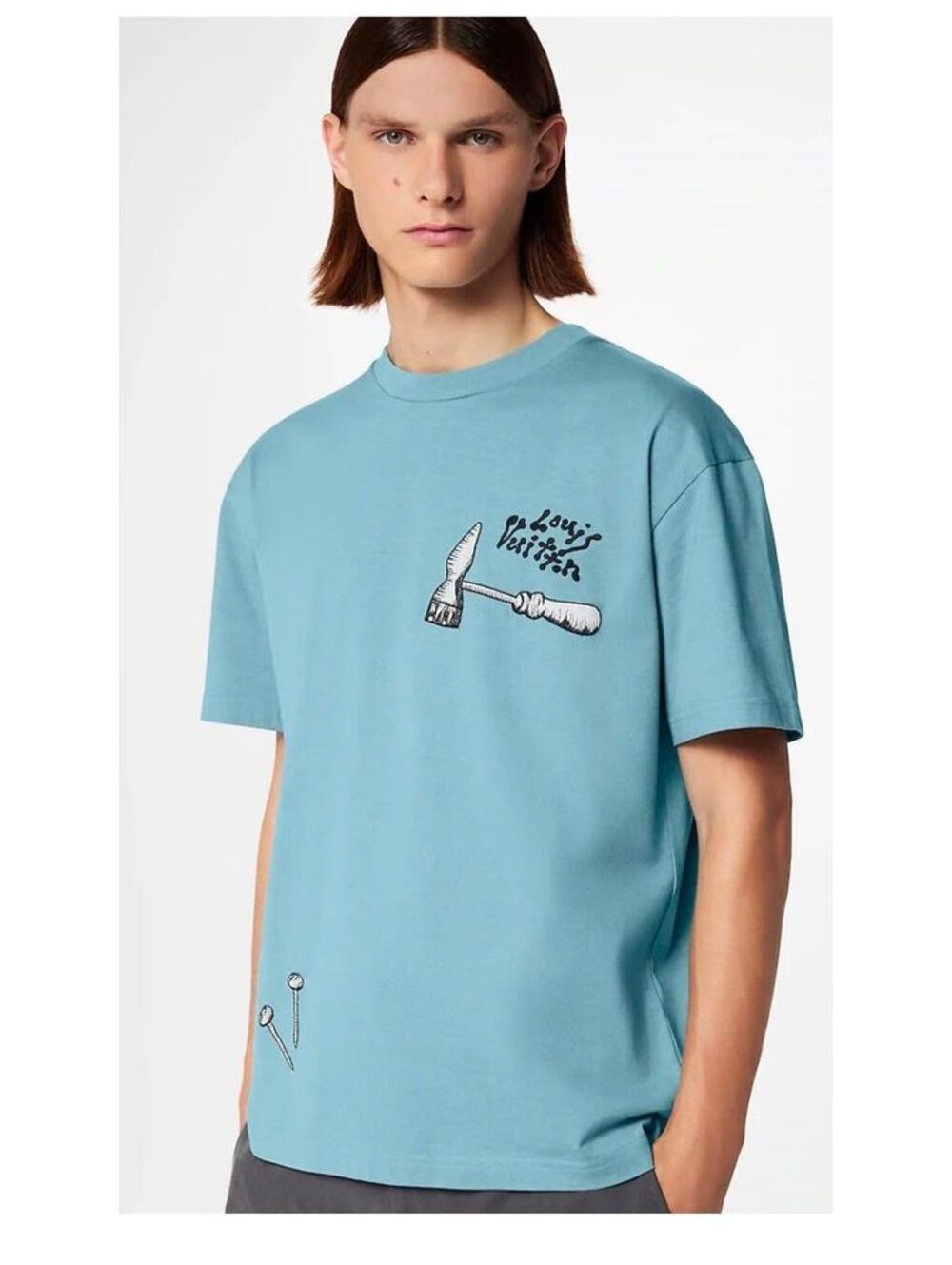 Louis Vuitton Blue Graphic Print T-Shirt